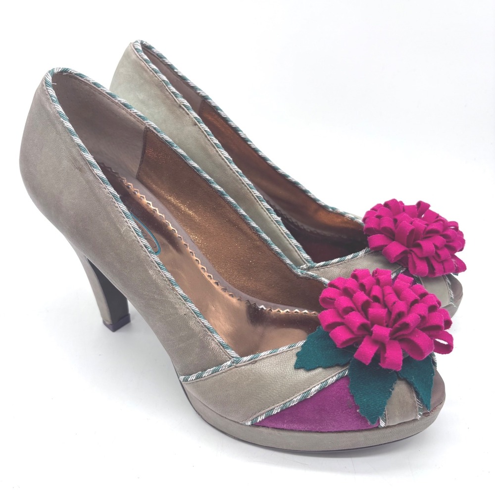 Poetic Licence Pop Star Peep Toe Heels Women Size 9 Magenta Whimsygoth